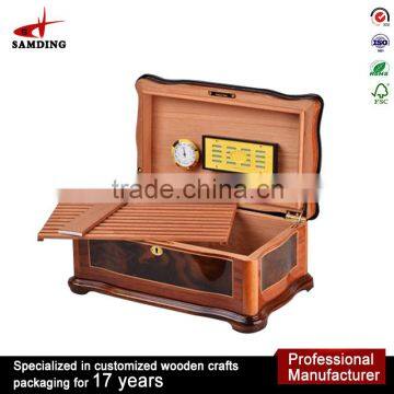 Luxury made in china wooden cabinet cigar humidor parts for packing box