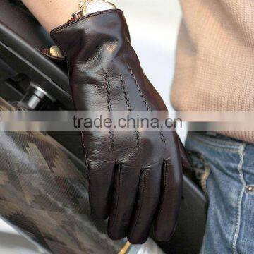 Wolesales men lamb cheap wearing leather gloves