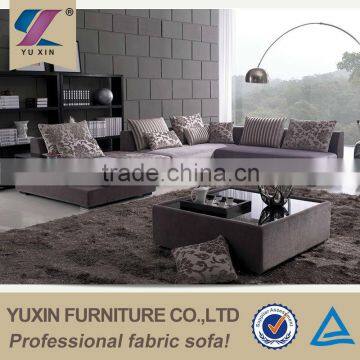 big grey sectional Sofa/ U shape fabric sofa set