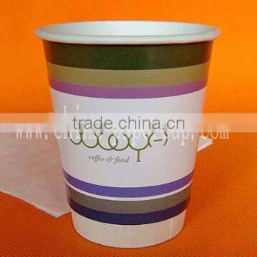 14oz Eur 12oz customer LOGO printed disposable double wall hot drink paper cup with lid and stirrer