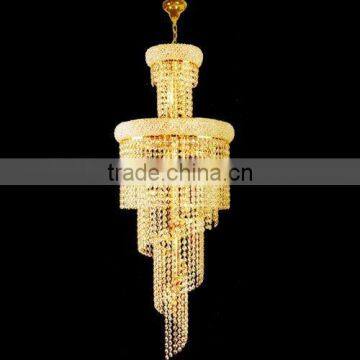 Gold stair chandelier light