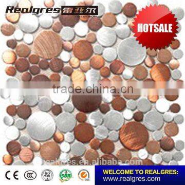 2015 New Arrival anti slip vitrified stone mix antirust aluminum mosaic tile