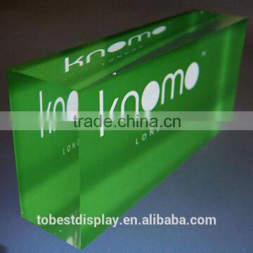 Acrylic sign block lucite name block perspex brand block solid cube solid plastic cubes