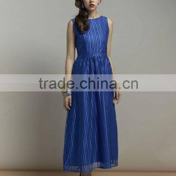 PR-001BL Crystallize Ocean Maxi Dress