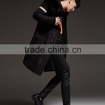 Wholesale Mens Black Yellow Winter Goose Down Jacket photo-2