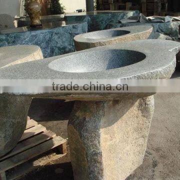 Natural river stone wash basin