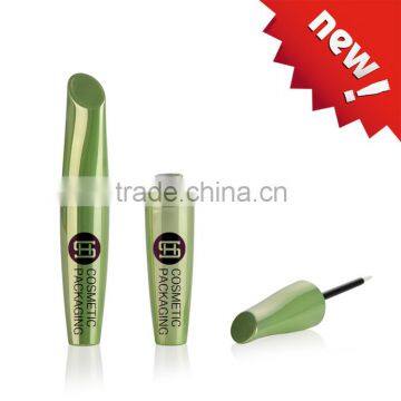 2016 New arrival shiny green plastic eye liner tube / case / container / packaging / bottle / jar / case