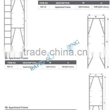 System Types of Metal Construction System High Quality Ladder Frame Scaffolding