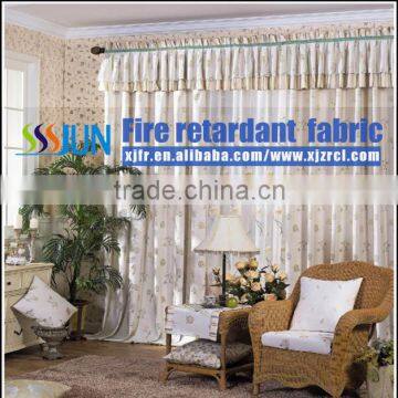 High-Grade Luxury European Style Hotel Fire Retardant Window Curtain Fabric