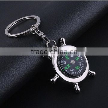 multi-purpose compass metal key chain