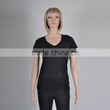 OEM Women Blank Short Sleeve Plain T Shirt photo-5