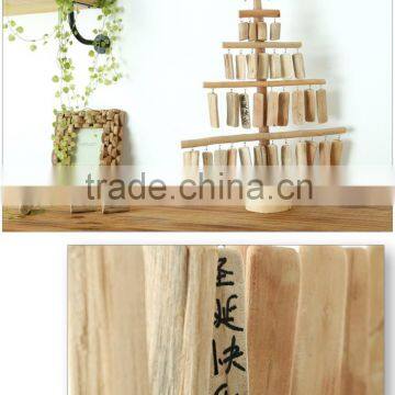 Small new year Christmas wood wishing tree