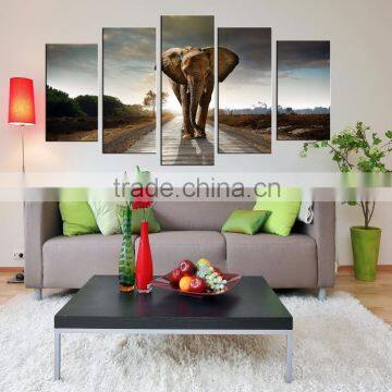 Digital printing cheap price elephant canvas print manufacturer directly buy for bedroom and living room