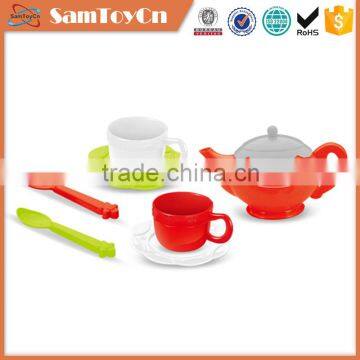 Cheap kitchen play toys kids tea set plastic