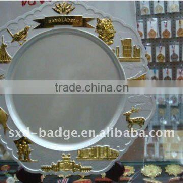 zinc alloy souvenir plate