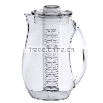 plastic fruit infusion jug, water infuser pitcher, plastic water jug