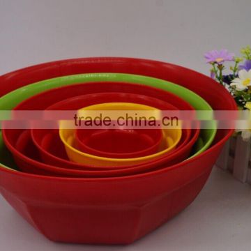 New design plastic reusable salad bowls in set