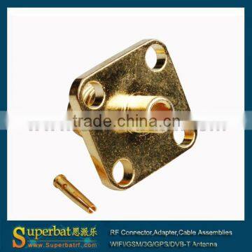 sma female Solder Jack Flange Connector for .086'' Cable