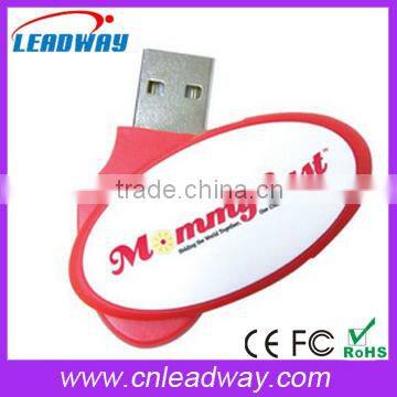 Oval shaped usb 32 gb pendrive with custom epoxy or dooming logo