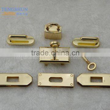 OEm zinc alloy bag parts high quanlity metel lock for purse wholesale