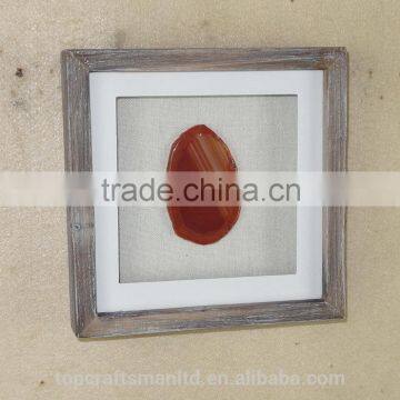 Real Agate Shadow Box Wood Wall Art photo-5