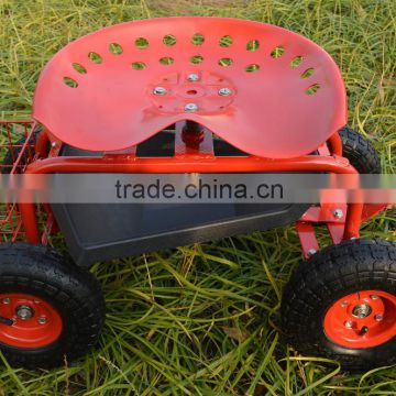 Garden rolling seat with wheel