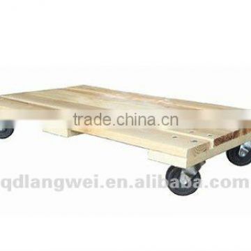 Solid deck wooden furniture dolly