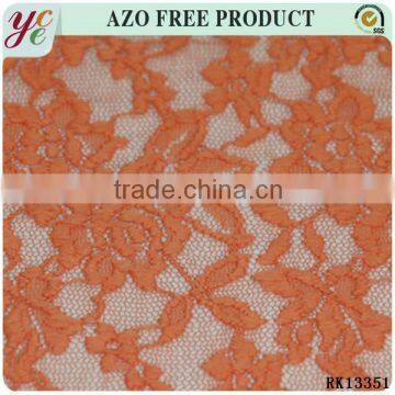 China wedding dress flower velvet fabric of african french net lace