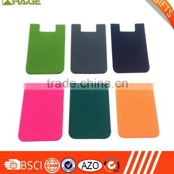 silicone smart wallet/3m adhesive sticker silicone card holder