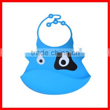 Eco-friendly latest design lovely baby silicone slobber bag