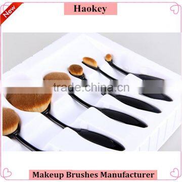 2016 New 10pcs oval toothbrush makeup brush set use for BB cream foundation,lip,eyeshadow,eyebrow                        
                                                Quality Choice