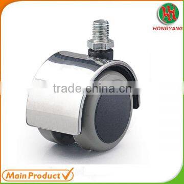 Hot selling products china alibaba casters wheels with screw pin grey pu alloy wheel 50mm in office chair parts