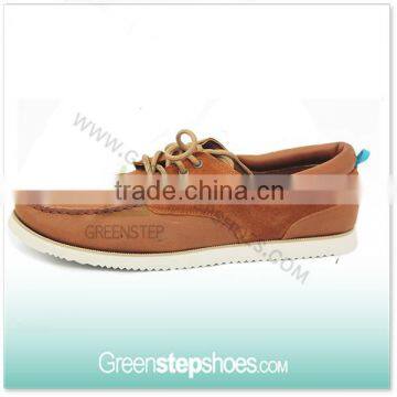 Man Brown Action Leather Casual Shoe Original Boat Shoe