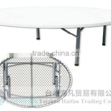 Stainless Steel Bracket PE 6FT Outdoor Round Table for Banquet/durable Modern Round Dining Table With Removable Legs photo-2