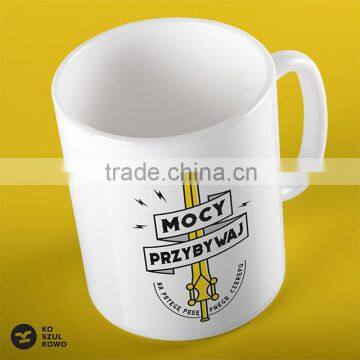 2016 Custom Design Mug Cup Glass Print Logo Slogan Sublimation OEM printing service