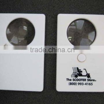 led flexible card plastic magnifiers for promotion