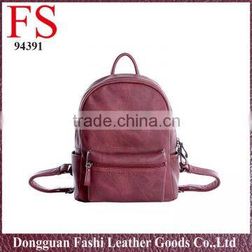 Fashion PU leather Jeans backpack packsack with comfort design