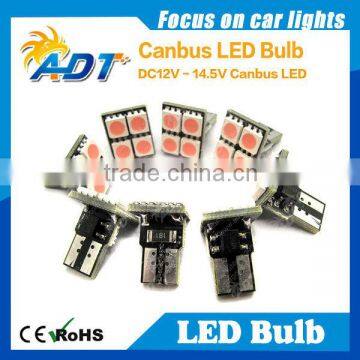 Error Free Canbus 501 T10 W5W 194 4pcs 5050 SMD LED Lighting Bulb Pink Color photo-2