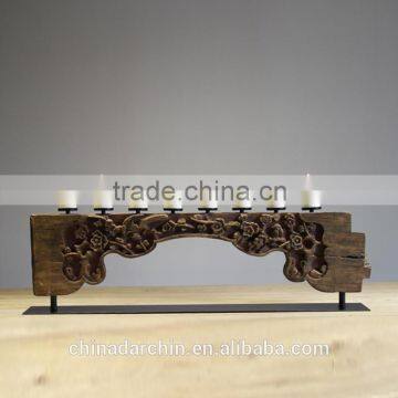 New design handmade polyresin candle holders, flower decal candle holders