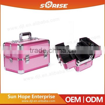 Factory Supply Hairdressing Aluminum Makeup Vanity Box With Lock