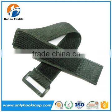 Factory supply Heavy Duty hook and loop Elastic Straps belt with buckle