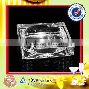 Custom Square Outdoor Smokeless Clear Glass Ashtray