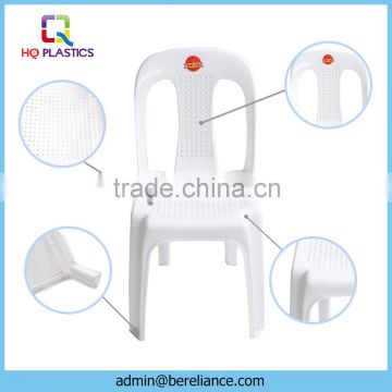 White Outdoor Stackable Plastic Chairs