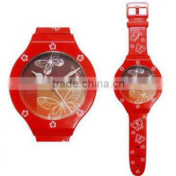 Big watch shape plastic wall clock