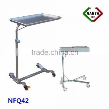 NFQ42 Stainless Steel tray tables with wheels