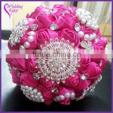 LATEST ARRIVAL handmade red flower bouquet with artificial pearl
