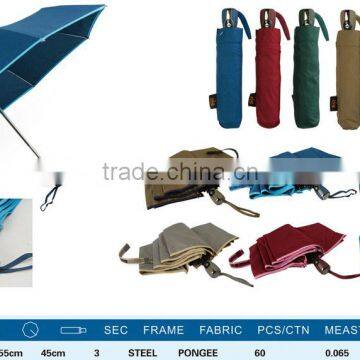 Hot Selling New Product promotion 3 folding umbrella small cheap promotional umbrellas