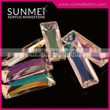 Wholesale Acrylic Stones With 2 Holes For Wedding Dress Accessory