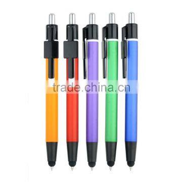 Popular and Colorful pushed-action Promotional plasticTouch ball pen