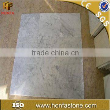 Natural polished 24x24 white carrara marble tiles with free sample